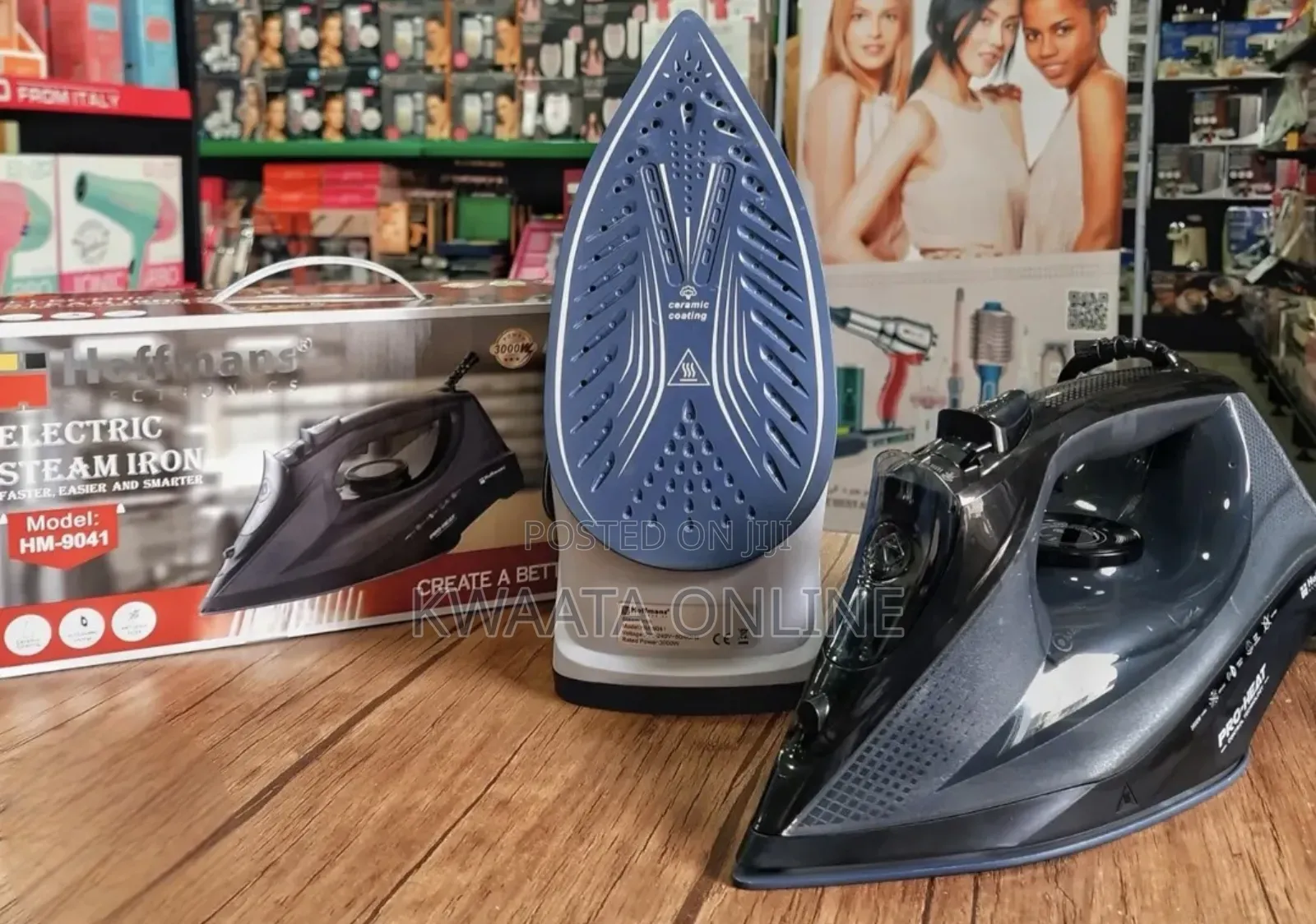 3000w Hoffmans Electric Steam Flat Iron With Ceramic Soleplate Hm-9041
