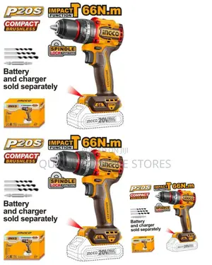 Ingco Cordless Kit 20v Industrial Combo 5 Piece