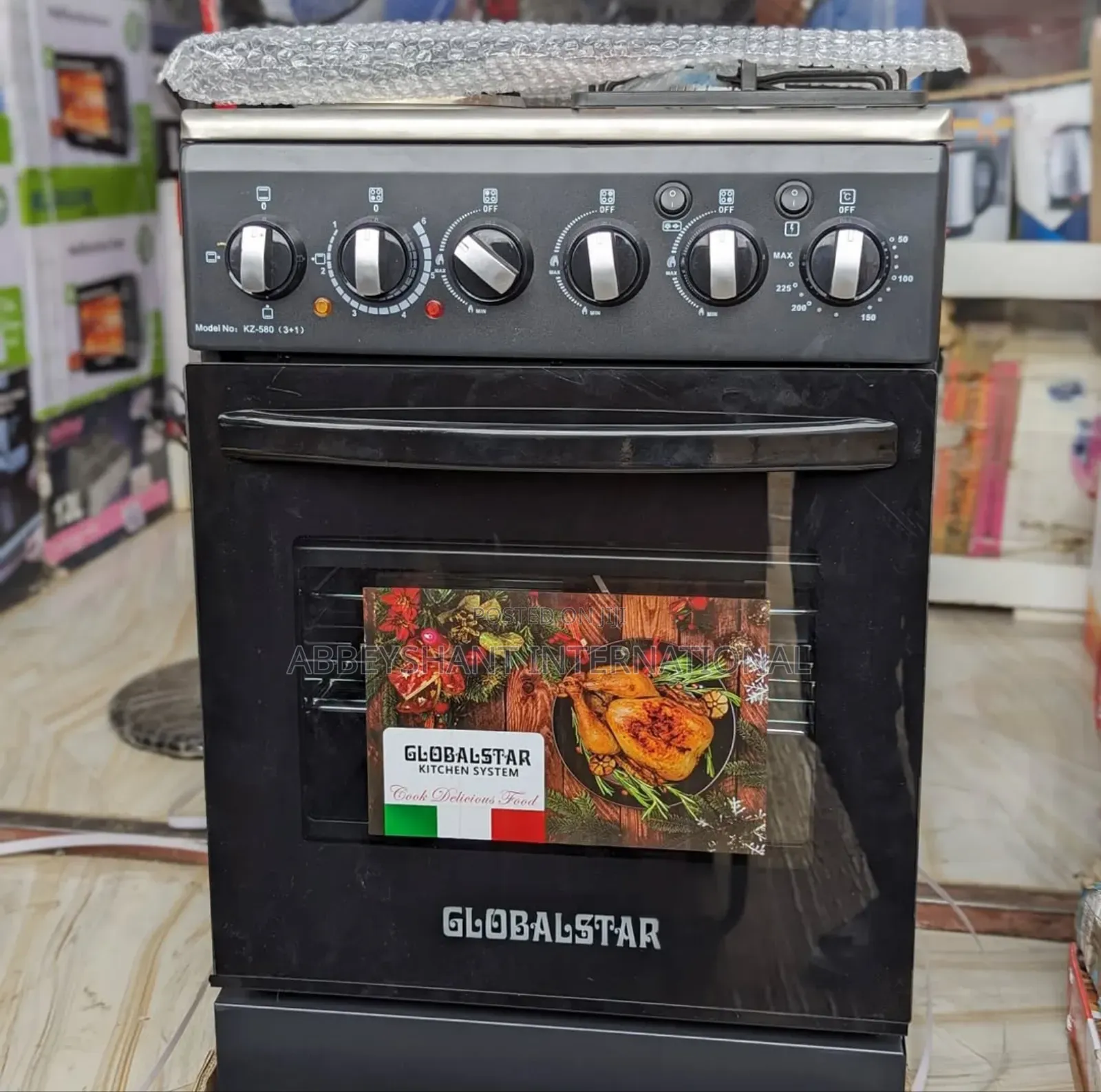 60x60 Sized Cooker With 3 Gas 1 Electric and Electric Oven