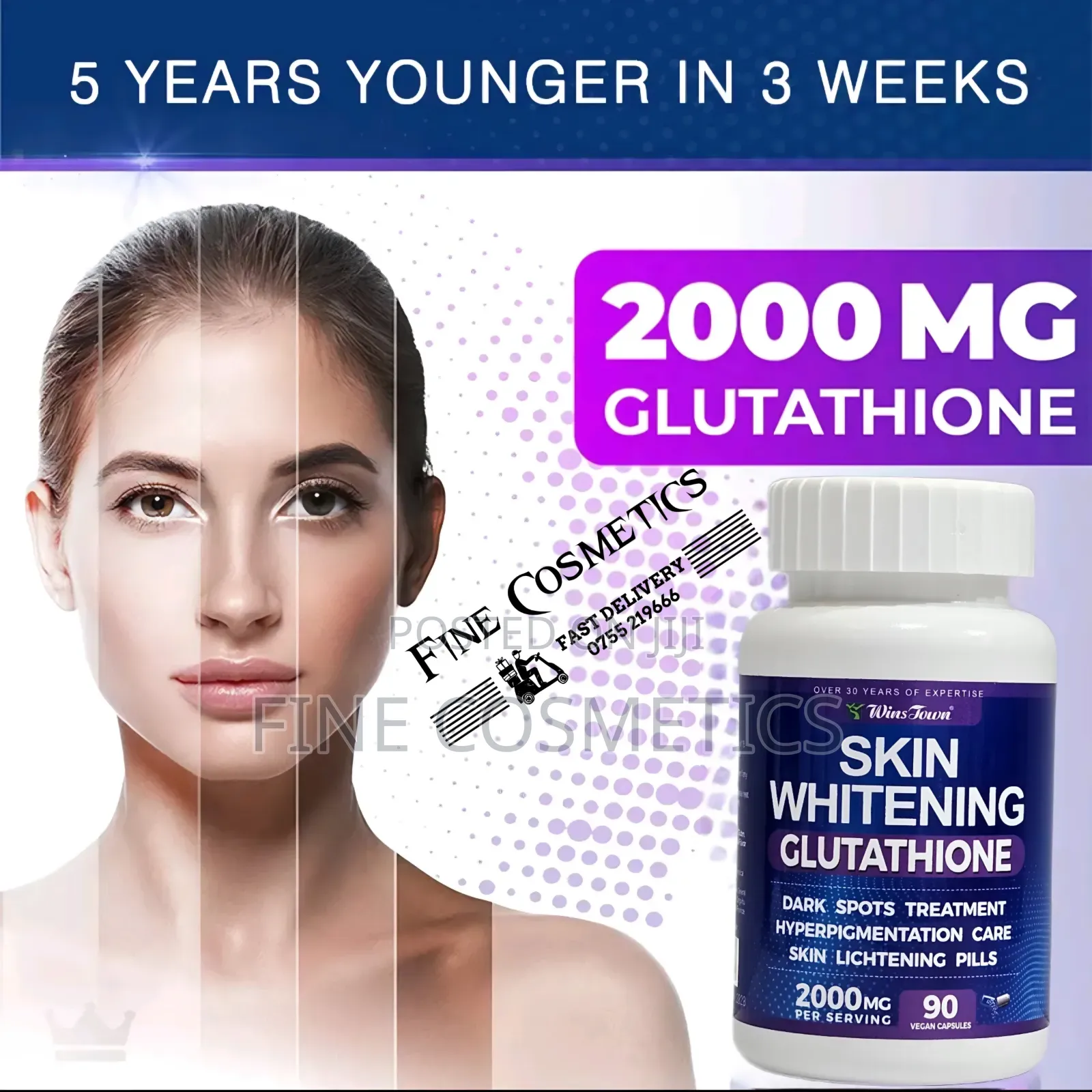Wholesale Only, Skin Whitening Glutathione Darkspot Lightening Pills