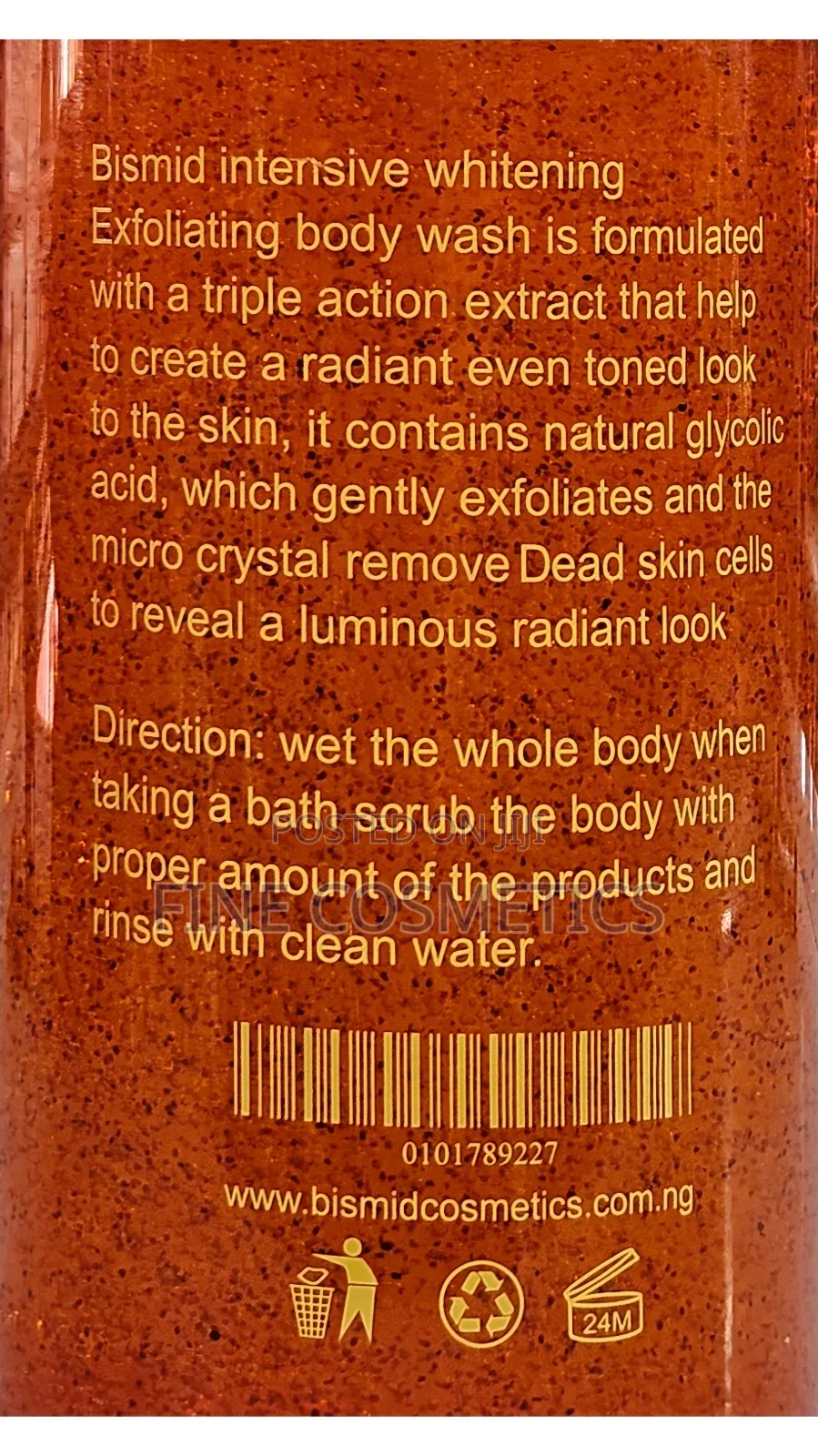 Bismid Intensive Whitening+Exfoliating Vitamin C Body Wash Shower Gel
