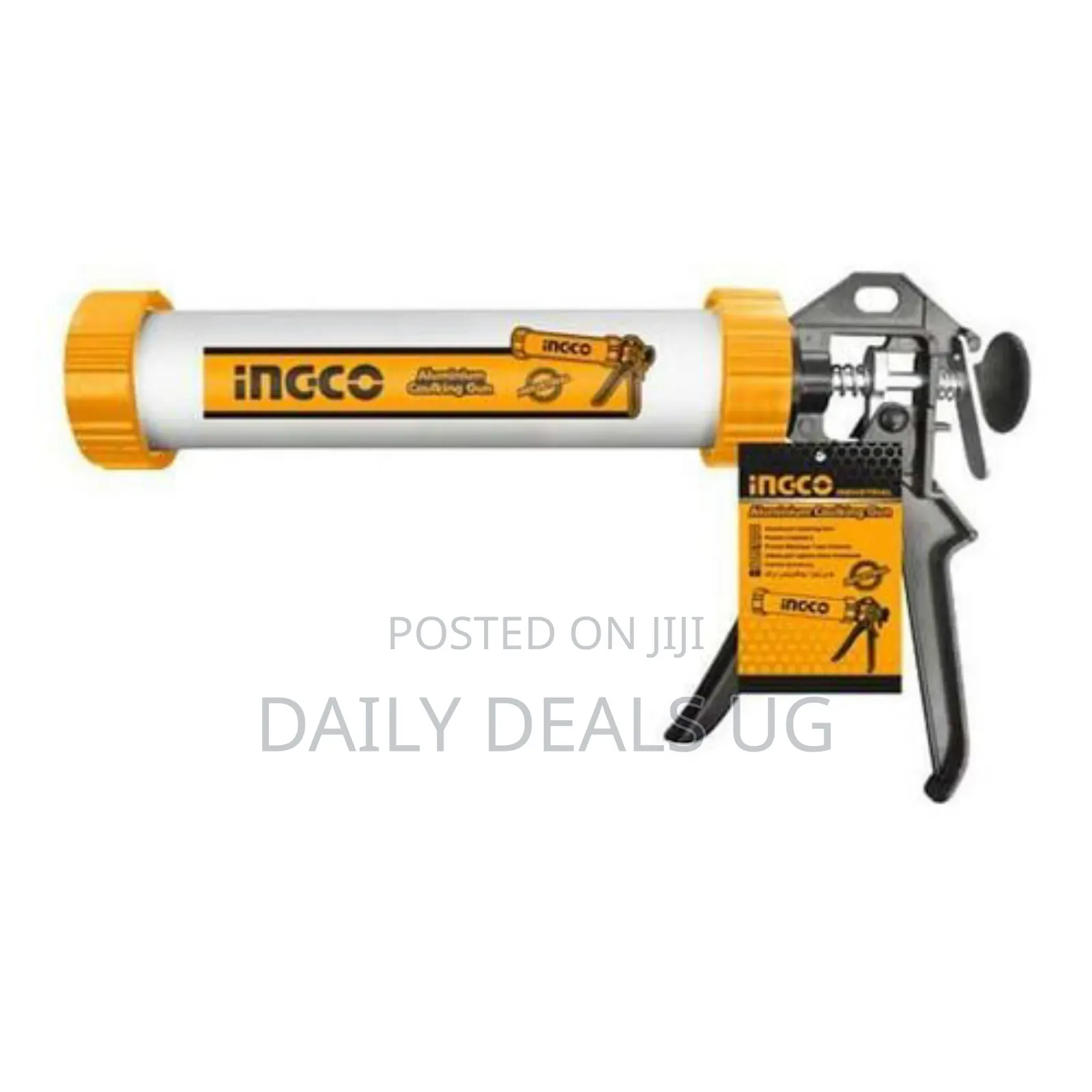 Ingco Aluminum Caulking Gun 12"-Orange/Silver