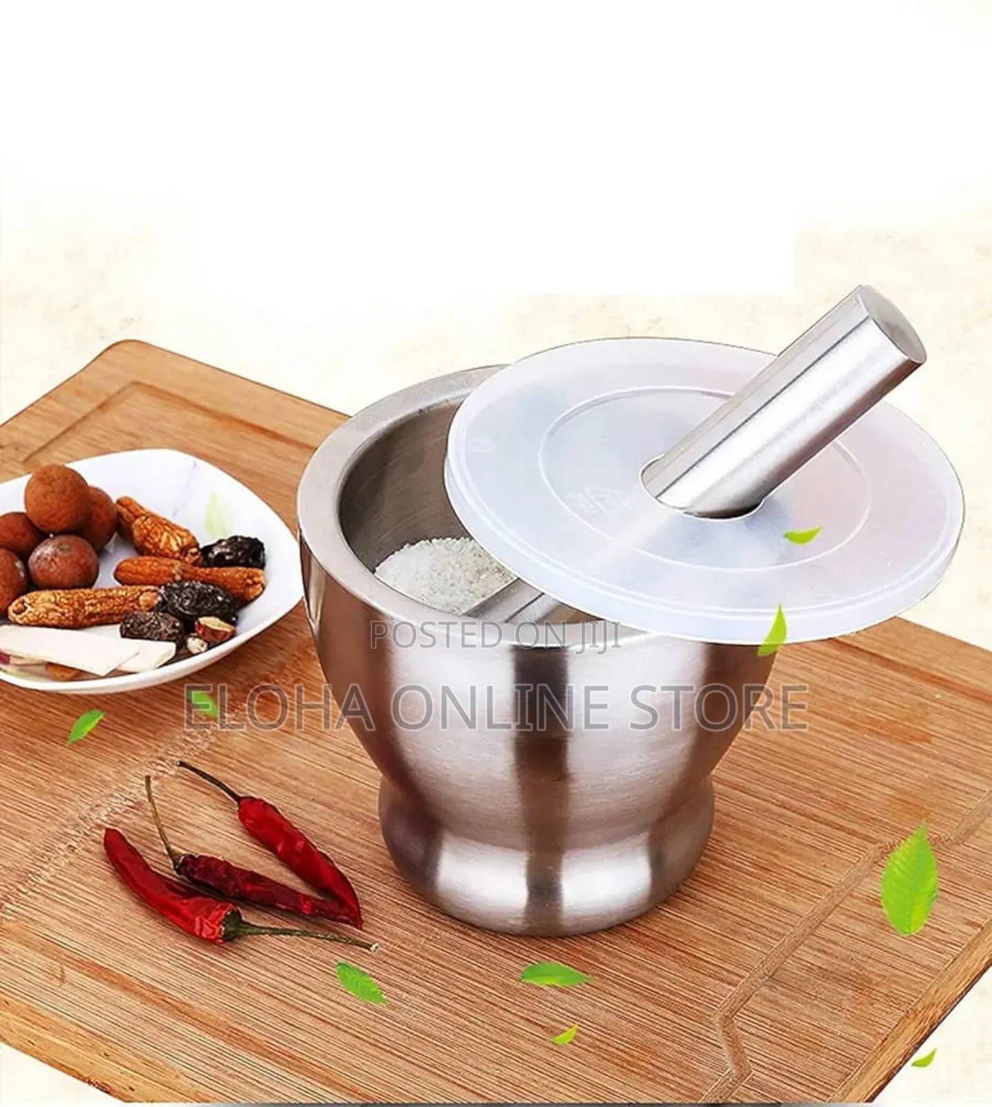 Heavy Stainless Steel Mortar and Pestle Set