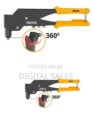 Ingco 360°Swivel Head-Hand Riveter-Yellow,Black