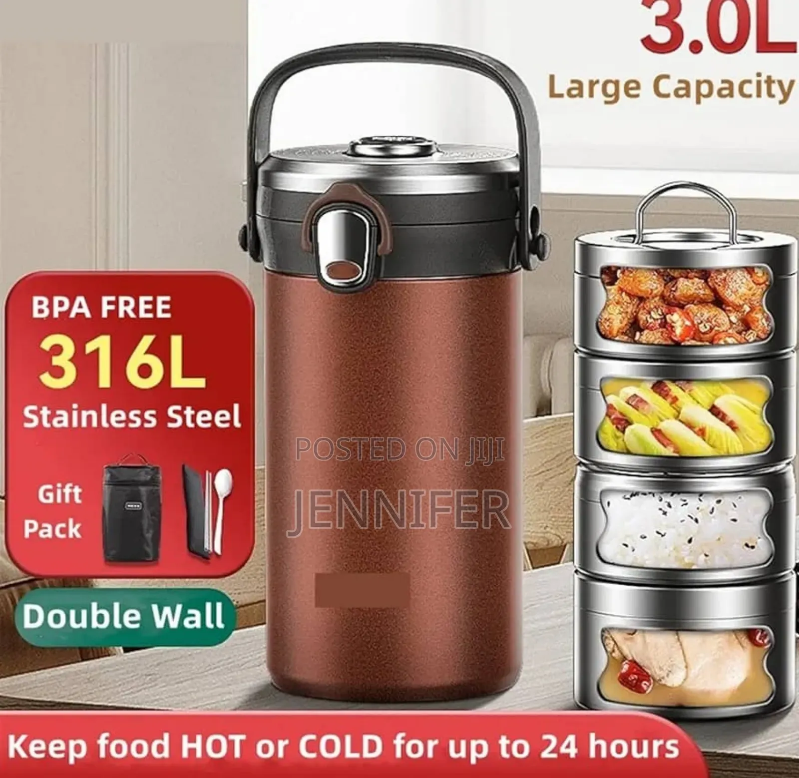 3litres Multi Compartment Lunch Box
