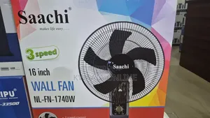 Saachi 16inch Wall Fan 5 Blades, Black Nl-fn-1740w