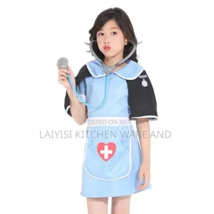 Girl Children Nurse Cosplay Fancy Dress Up Costumes Cape Hat Set