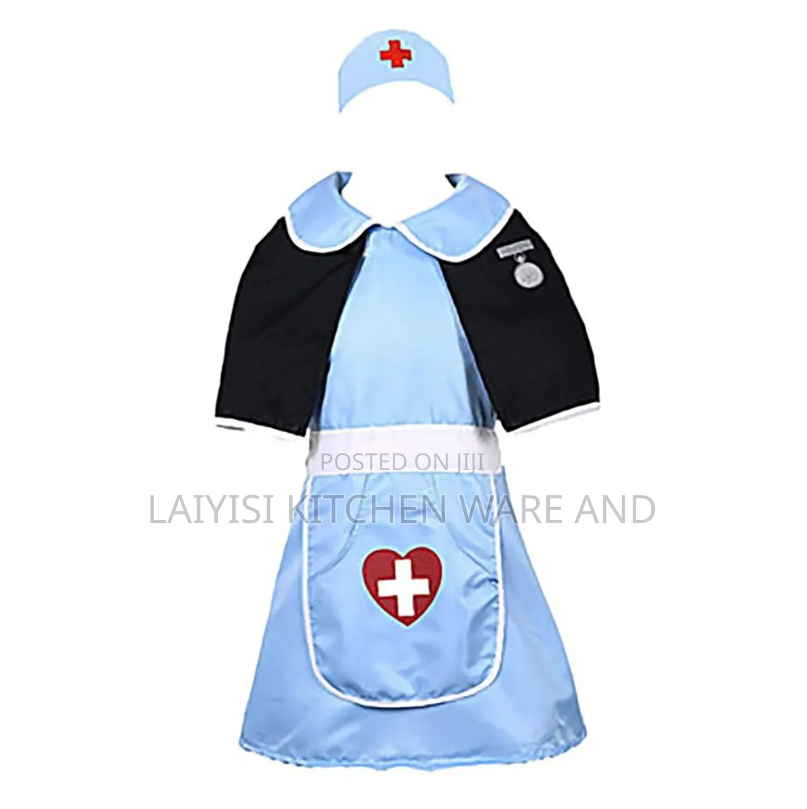 Girl Children Nurse Cosplay Fancy Dress Up Costumes Cape Hat Set