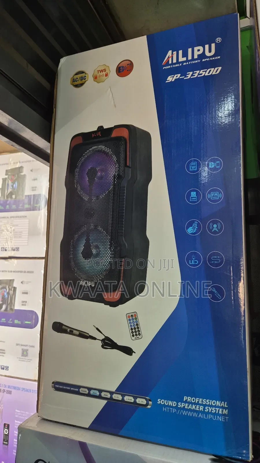 Ailipu Party Bass Bluetooth Speaker With in-Built Microphone -Sp-3350d