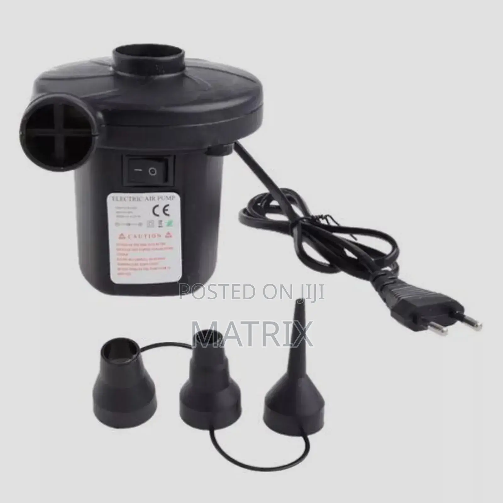 Black Electric Air Pump for Inflatable Bed Airbed and Sofa