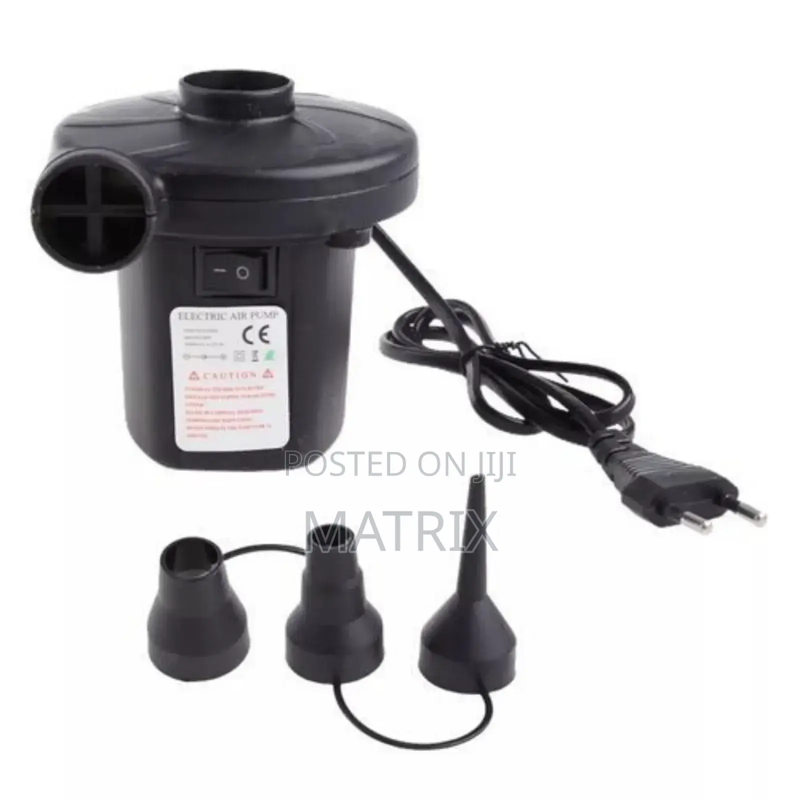 Black Electric Air Pump for Inflatable Bed Airbed and Sofa