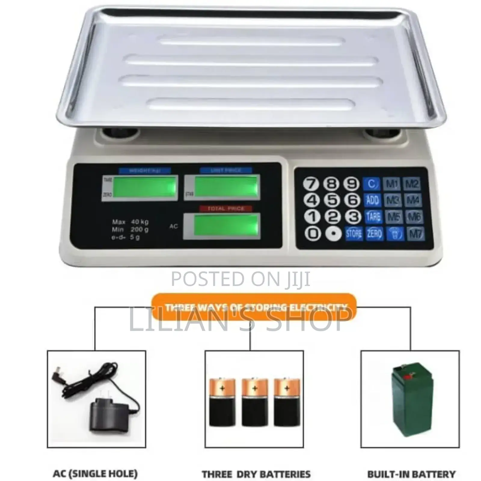Good 40kg Rechargeable Price Computing Scale