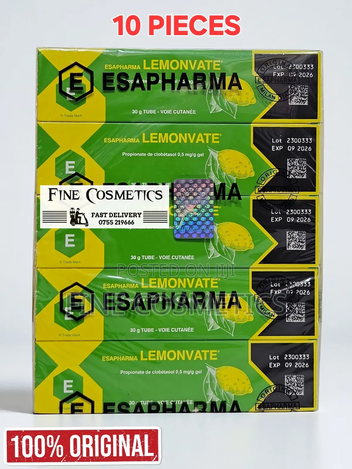 10pieces Original Lemonvate Skin Lightening Dark Spots Cream Tube 30g