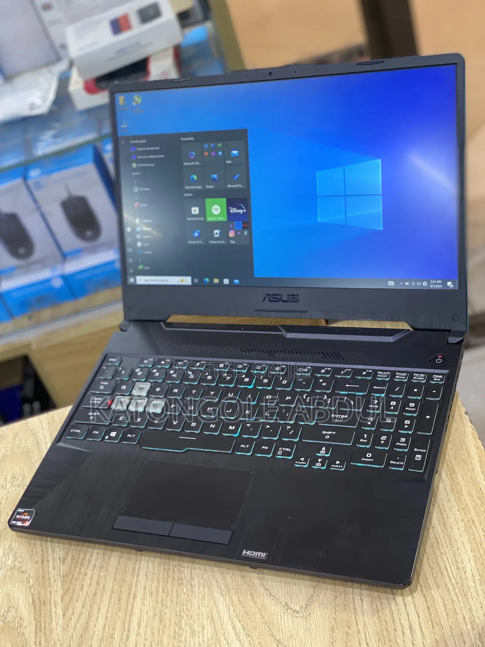 New Laptop Asus TUF Gaming A15 16GB AMD Ryzen 9 SSD 512GB