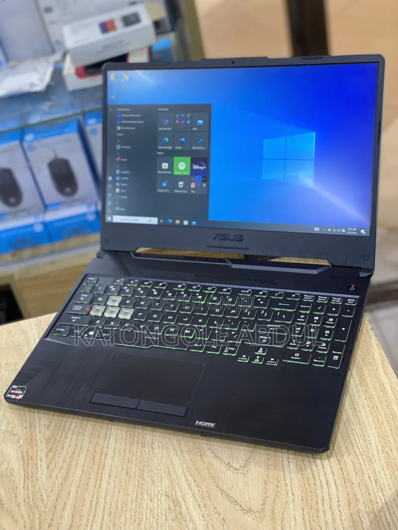 New Laptop Asus TUF Gaming A15 16GB AMD Ryzen 9 SSD 512GB
