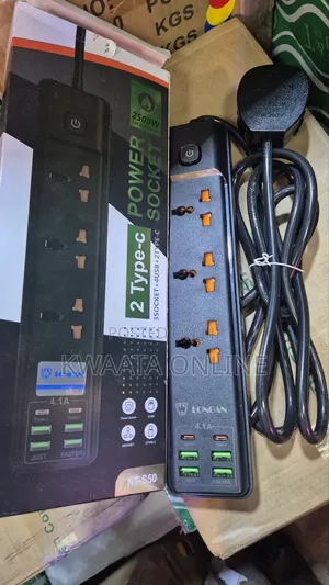 4 Usb Port Type C Extension 3 Way Multisocket Power Converter 2500w