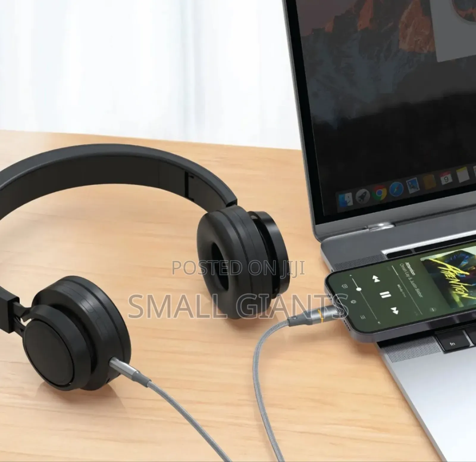 Porodo Cbl029 Tangle-Free Led Light Cable, Aux to Usb-C
