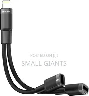 Porodo Lightning Connector Audio and Charge Adapter