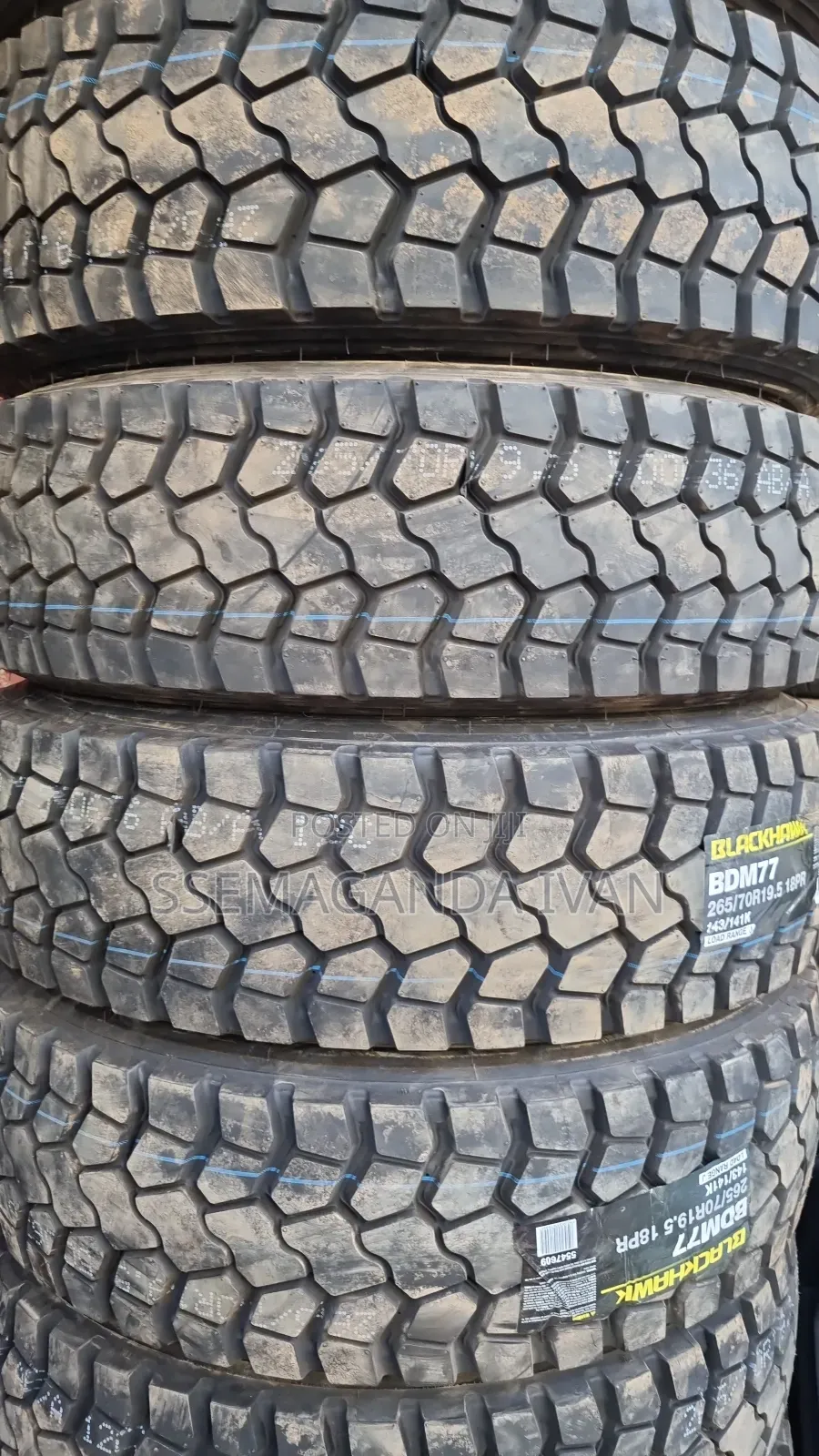 265/70r19.5 Original Black Hawk