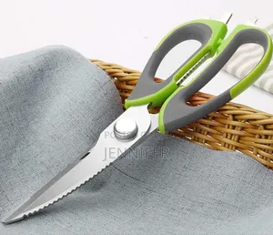 Heavy-Duty Multifunction Stainless Steel Kitchen Scissors Green