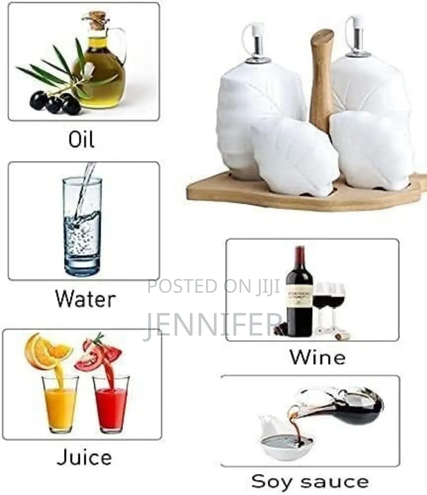 Ceramic Bamboo White Kitchen Seal Seasoning Jar Set