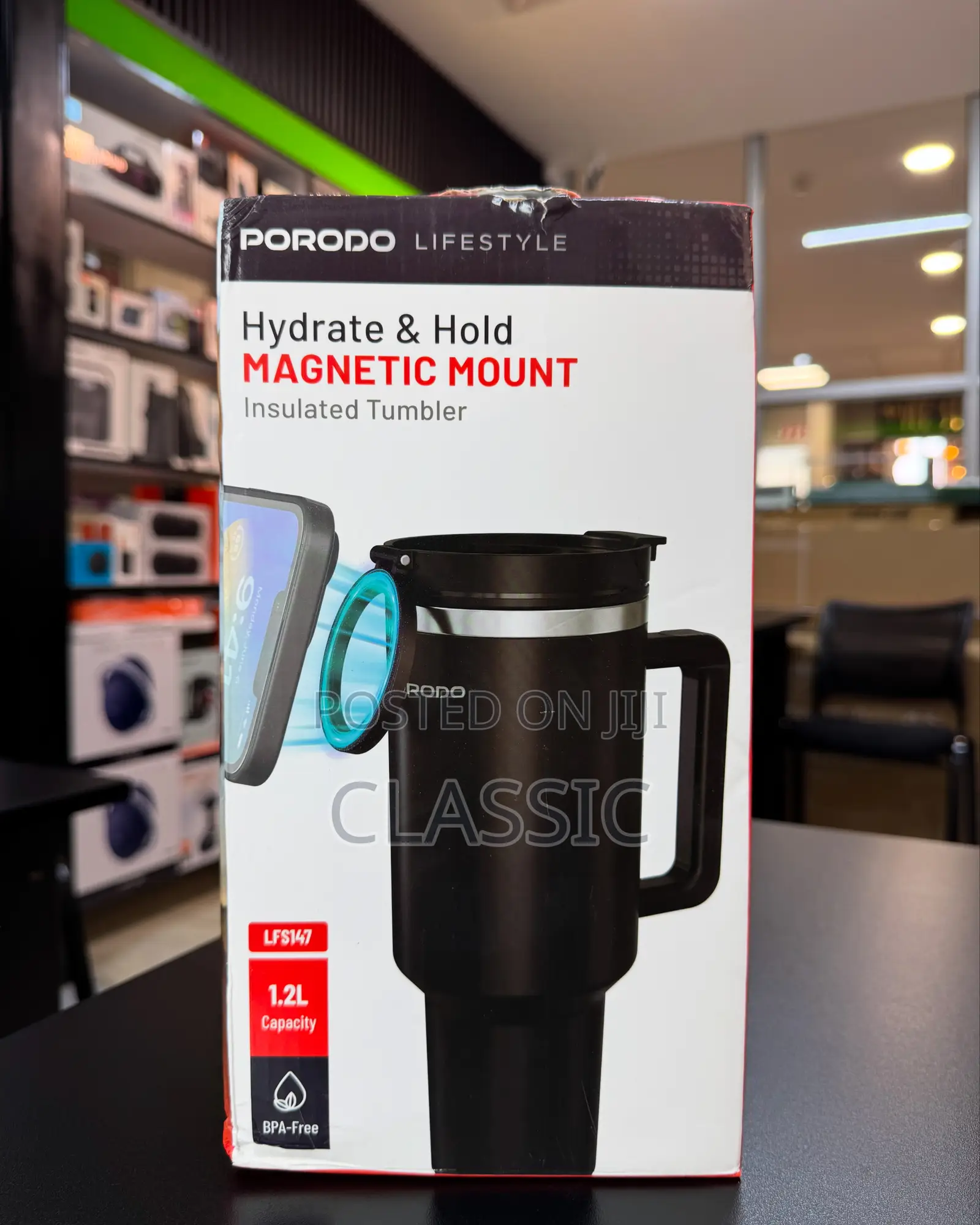 Porodo Lifestyle Hydrate Hold Magnetic Mount 1.2l Tumbler