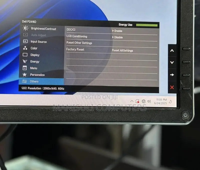 Dell Monitor 24 Inch Screen Ips Dp Display Vga
