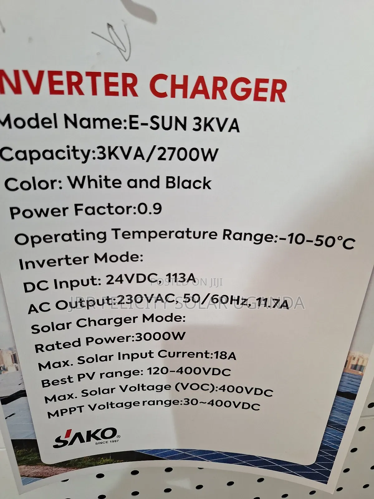 Sako Solar 3kva Hybrid Inverter