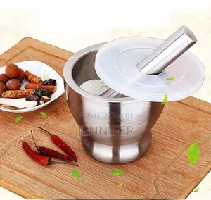 Heavy Stainless Steel Mortar and Pestle Set.