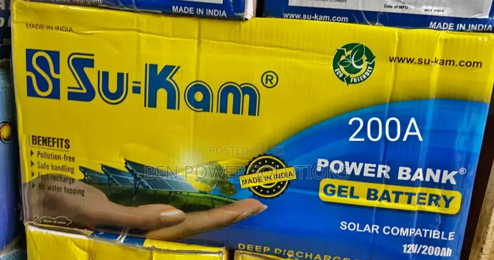 200ah Su-Kam Solar Gel Battery