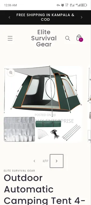 Camping Tent Automatic 4-6 People