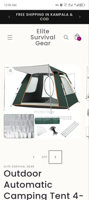 Camping Tent Automatic 4-6 People