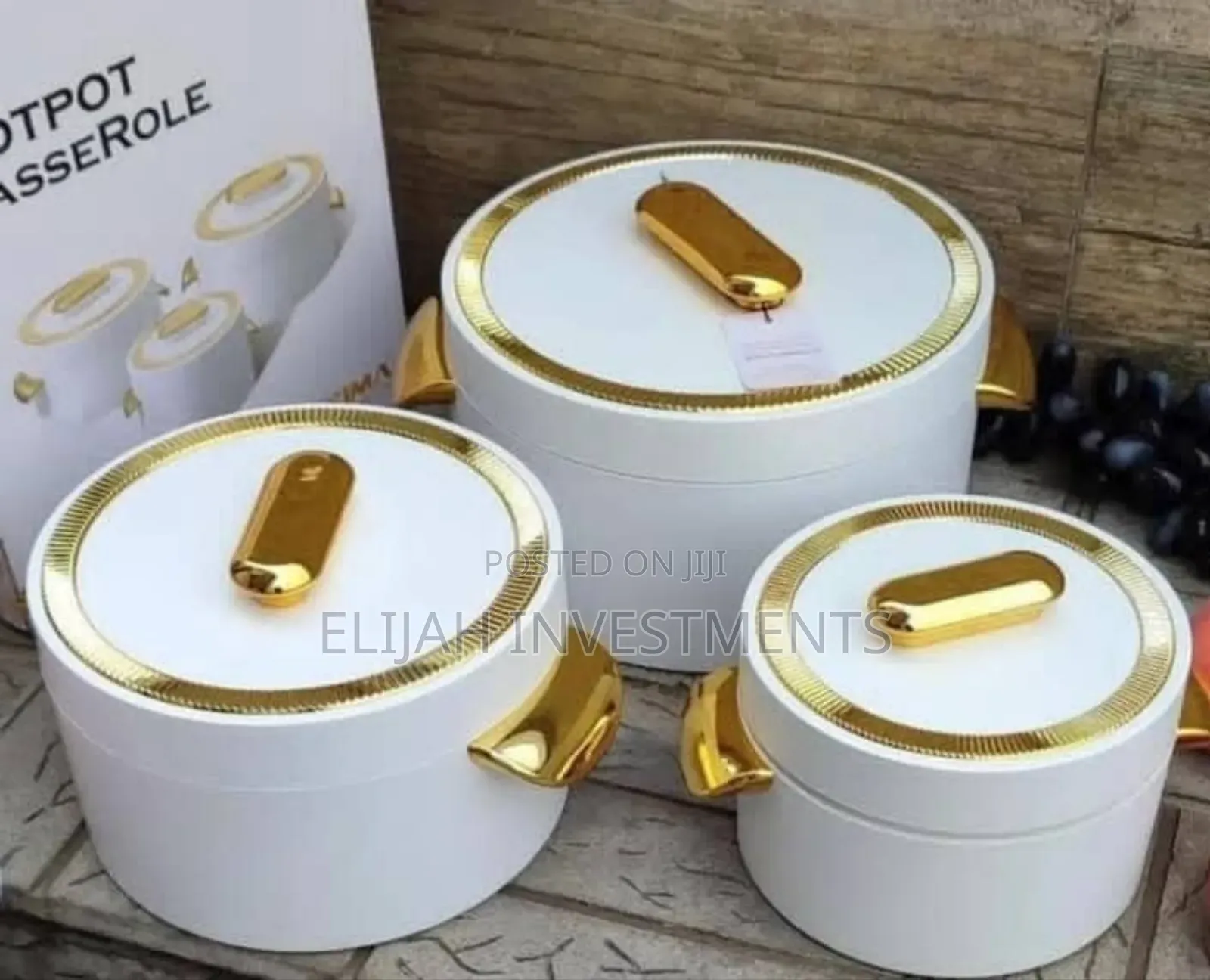 3pcs Inner Stainless Steel Food Warmer Casserole
