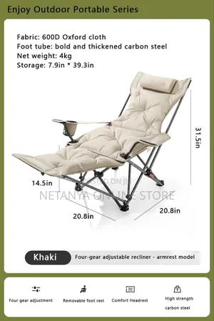 Dual Purpose Portable Folding Camping Chair