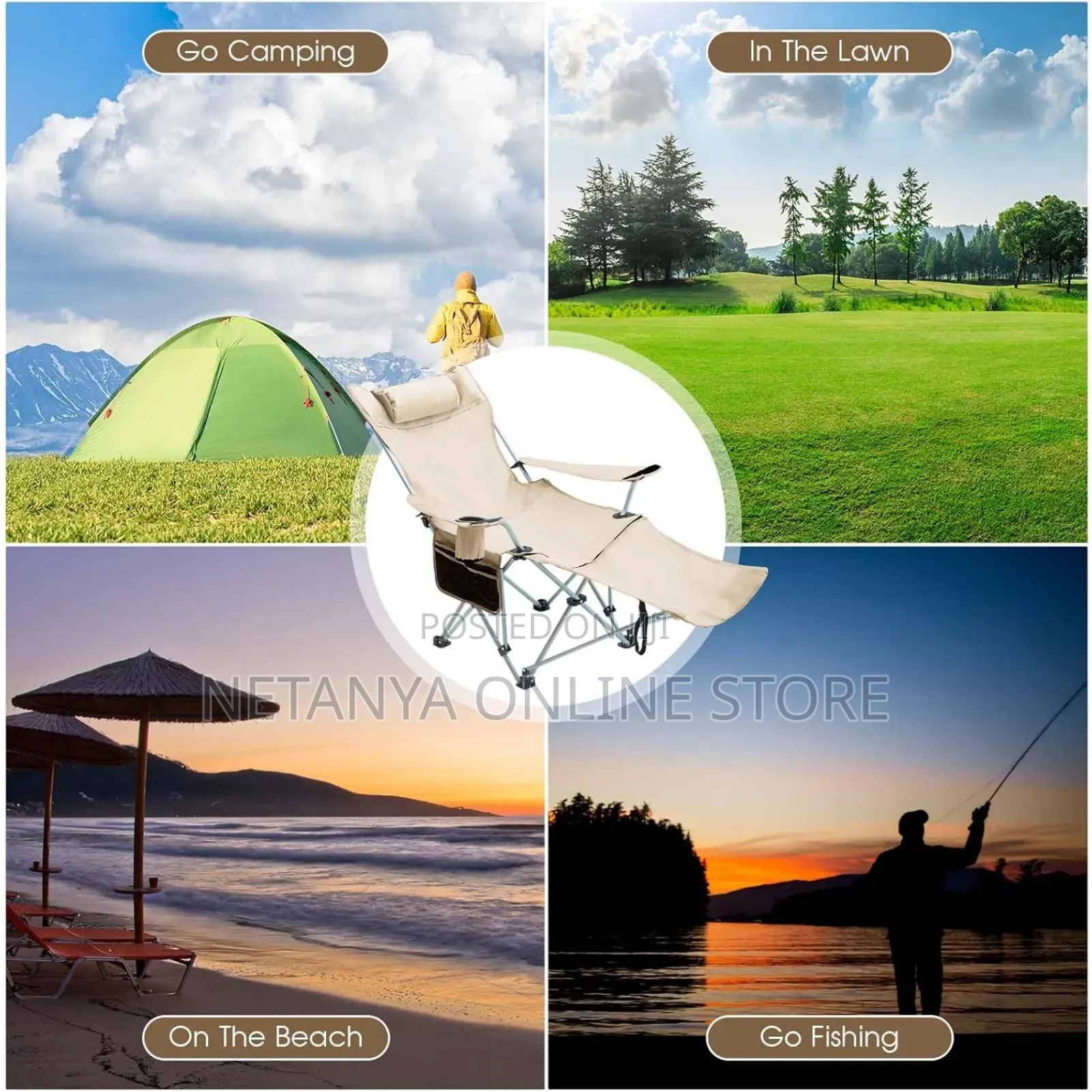 Dual Purpose Portable Folding Camping Chair