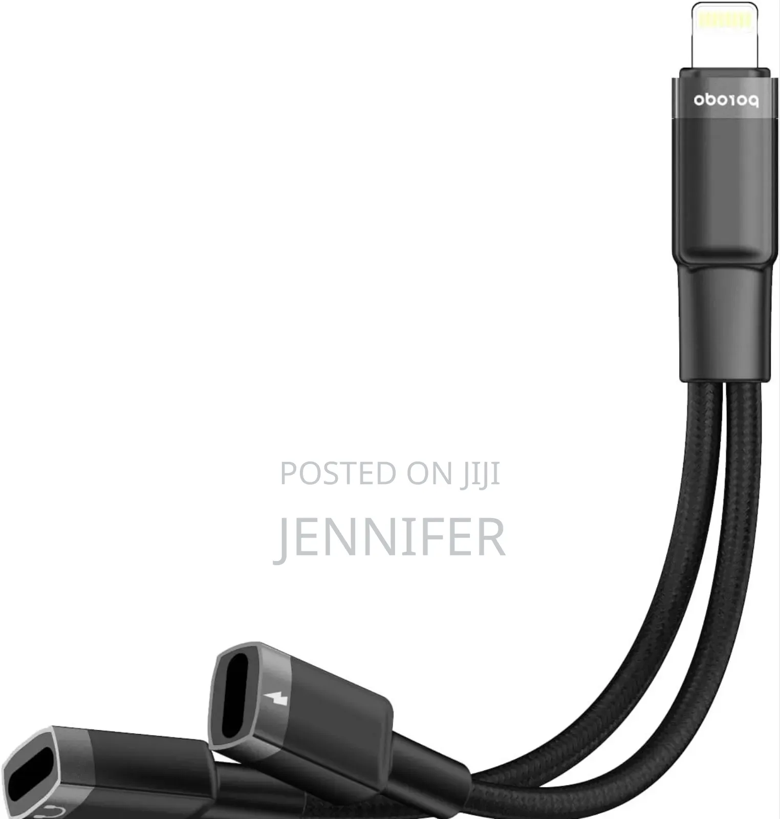 Porodo Lightning Connector Audio Charge Adapter