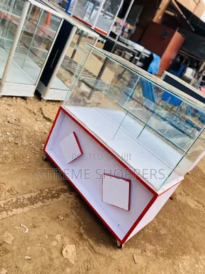Combined Display Counter / Board And Glass