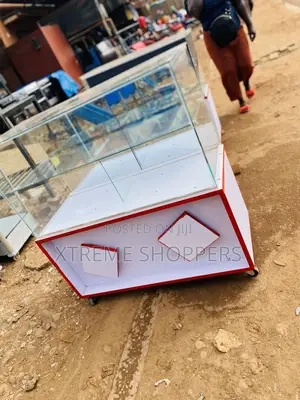 Combined Display Counter / Board And Glass