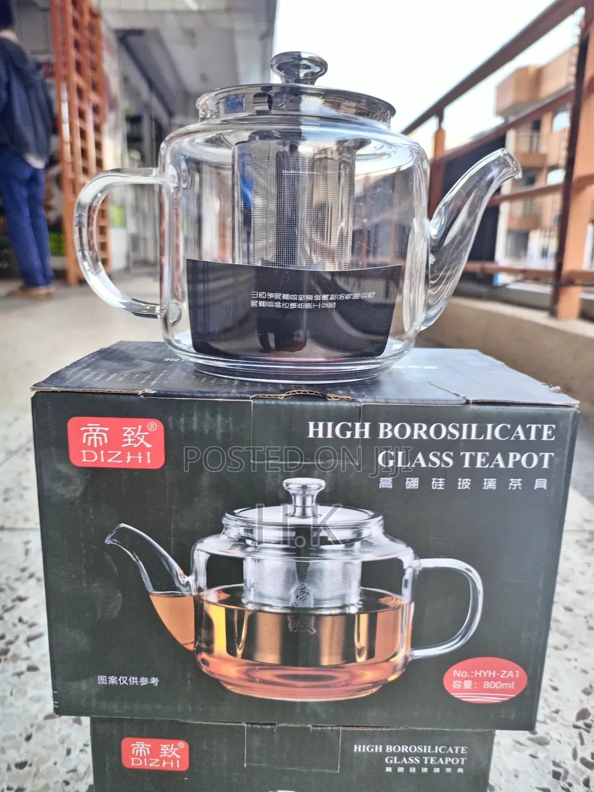 Dizhi High Borosilicate Glass Teapot, Model Hyh-Za1 800ml Capacity.