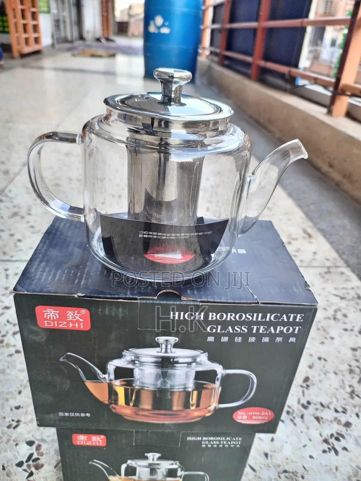 Dizhi High Borosilicate Glass Teapot, Model Hyh-Za1 800ml Capacity.