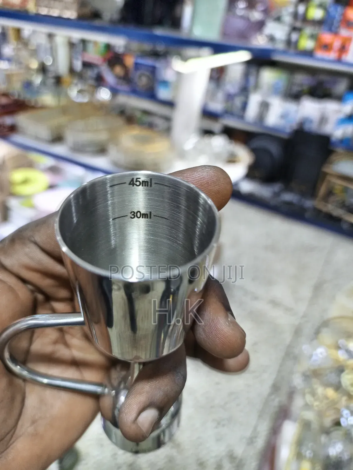 Stainless Steel Bar Jigger With a Handle