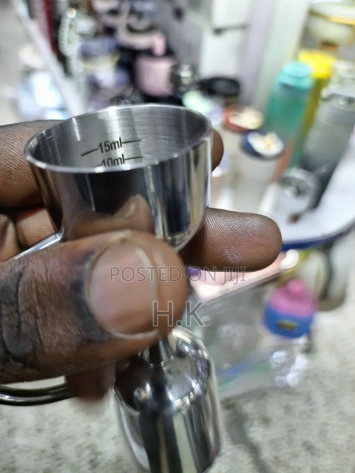 Stainless Steel Bar Jigger With a Handle