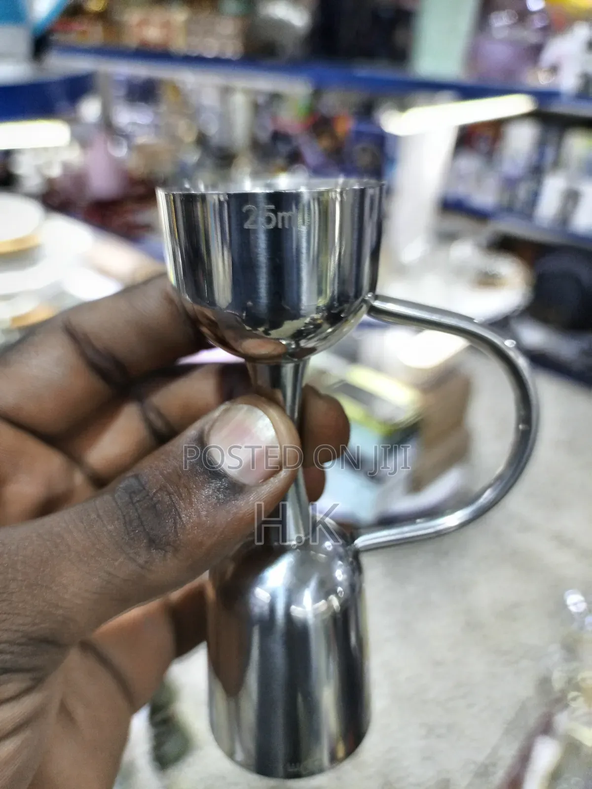 Stainless Steel Bar Jigger With a Handle