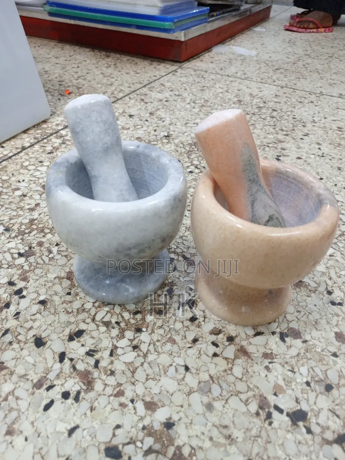 Marble Mortar and Pestle Set.