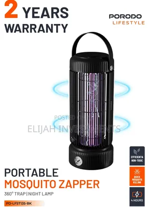 Portable Insect Zapper With 360° Trap Night Lamp