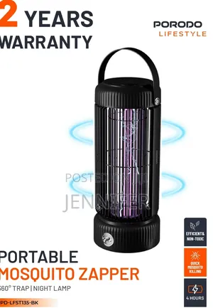 Portable Insect Zapper With 360° Trap Night Lamp