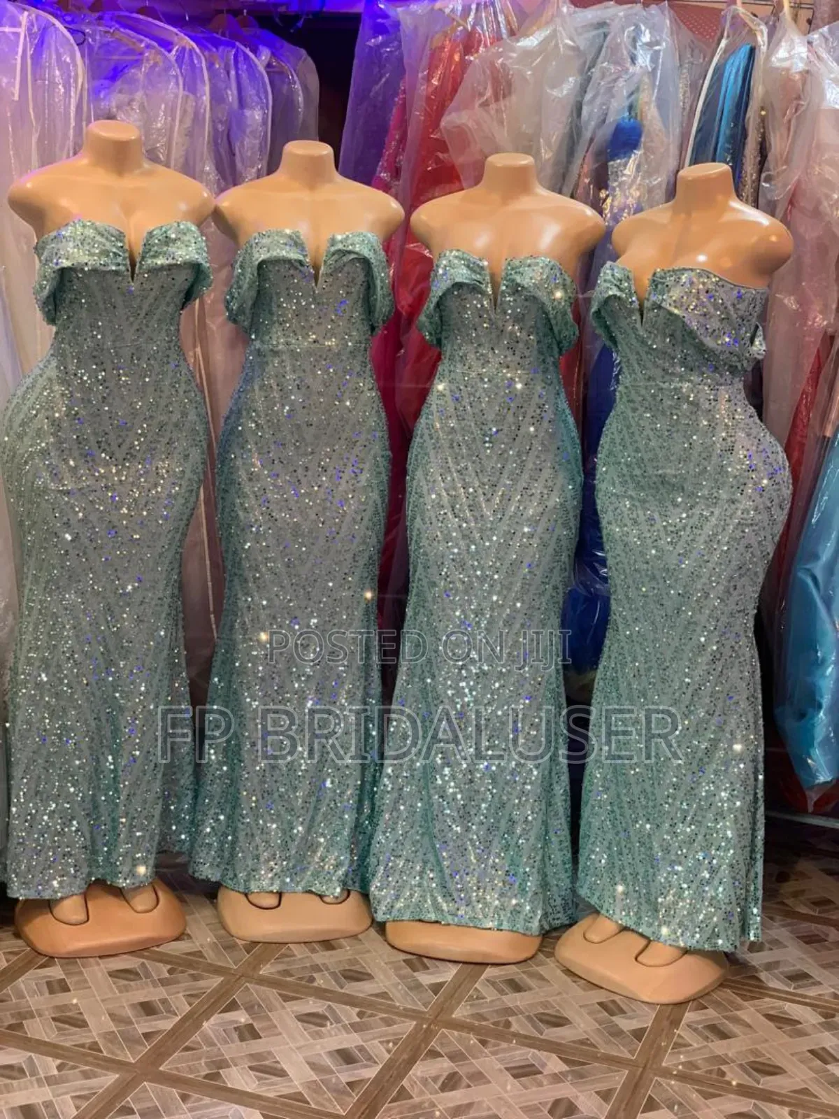 Bridesmaids Dresses Greenx 4pcs