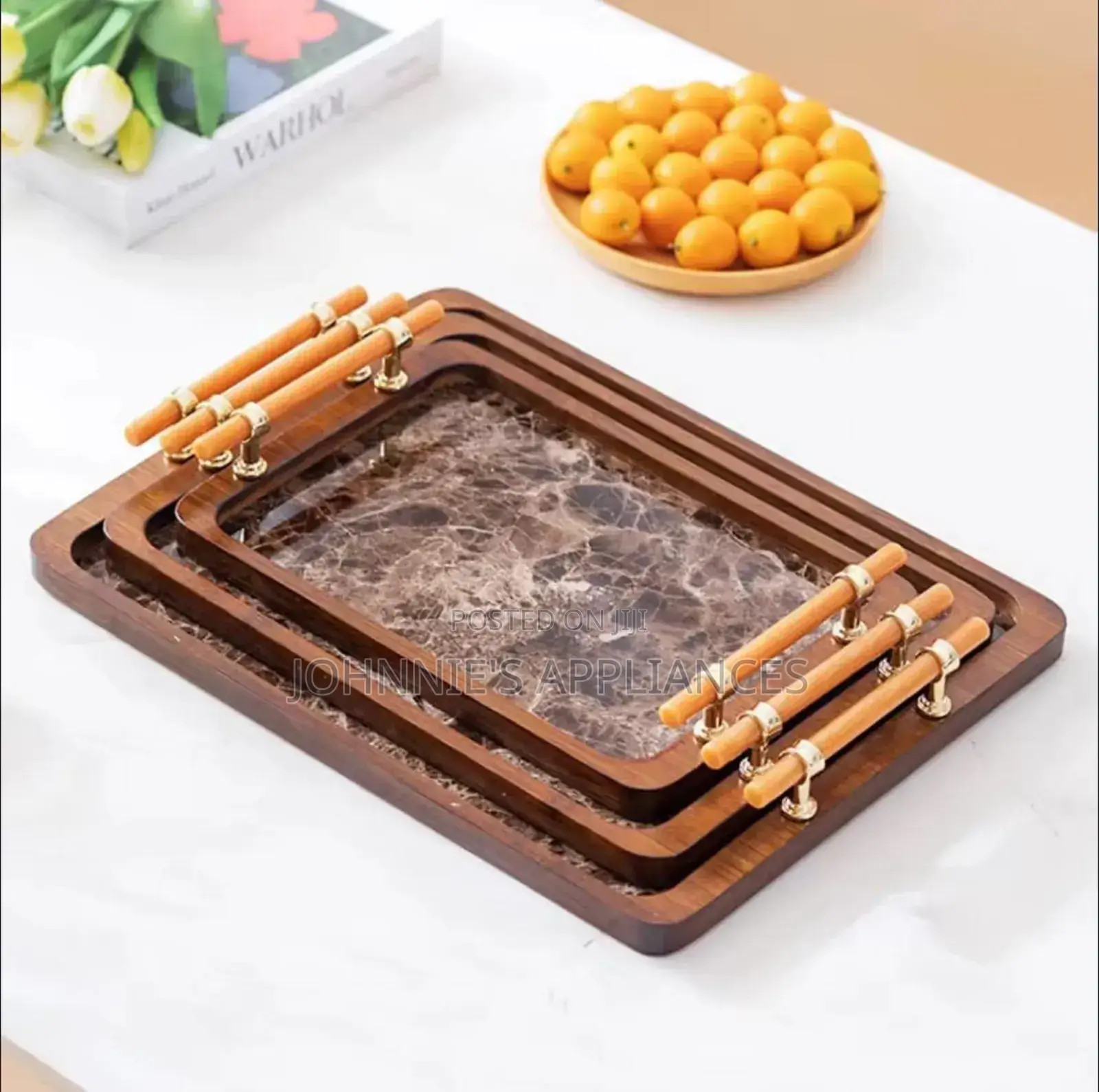 Bambo Wooden Square Shape Trays