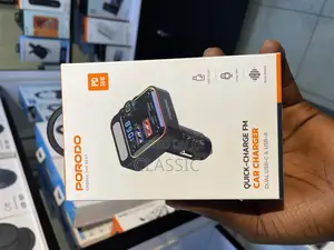 Porodo Quick-Charge Fm Car Charger Dual Usb-C Usb-A