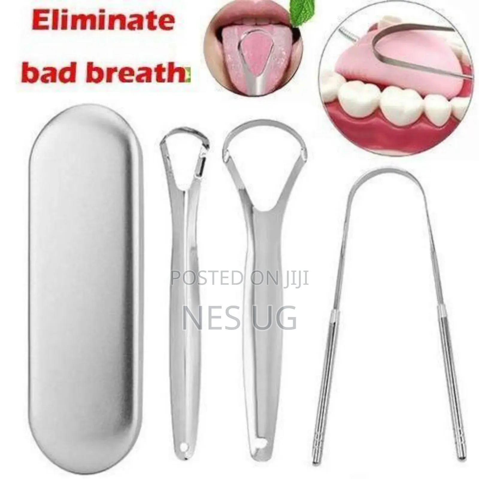3pcs Set Tongue Scraper Stainless Oral Tongue Cleaner Adults Kids
